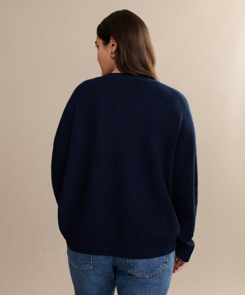 Cropped Cashmere Cocoon Cardigan