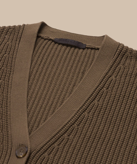 Cropped Cotton Cocoon Cardigan