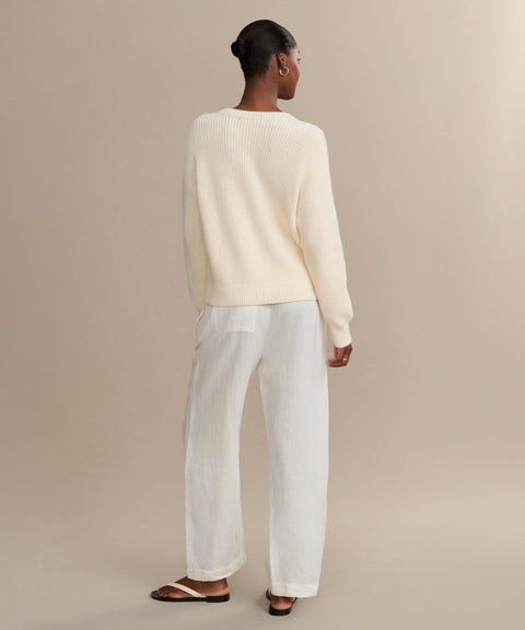 Cotton Hayes Crewneck Cardigan