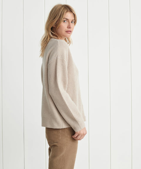 Cropped Cashmere Cocoon Cardigan