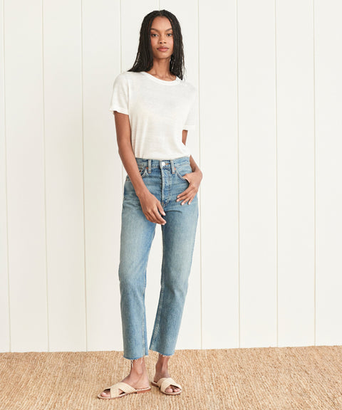 High Rise Stove Pipe Jean