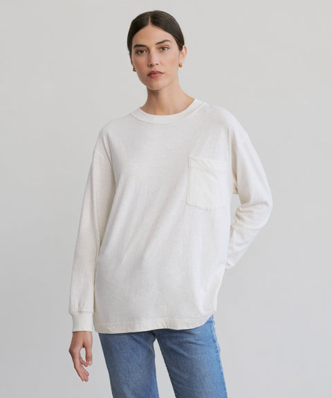 Long-Sleeve Vintage Pocket Tee